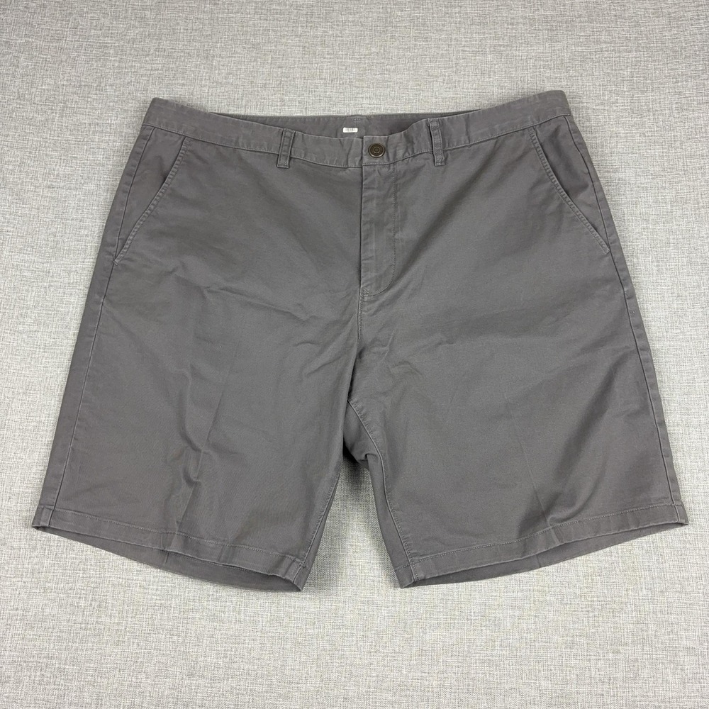 Bonobos Shorts Mens 40 Gray Cotton Spandex Chino Flat Front 9 Inseam Casual